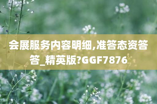 会展服务内容明细,准答态资答答_精英版?GGF7876