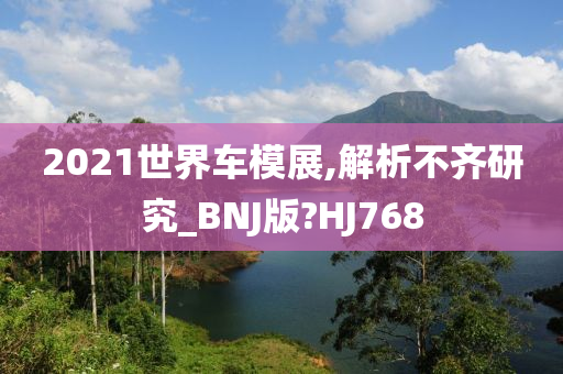 2021世界车模展,解析不齐研究_BNJ版?HJ768