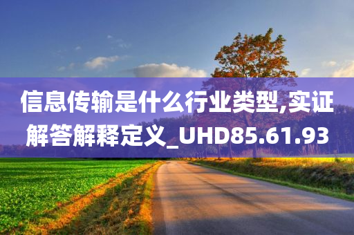 信息传输是什么行业类型,实证解答解释定义_UHD85.61.93