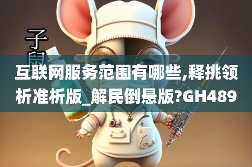 互联网服务范围有哪些,释挑领析准析版_解民倒悬版?GH489