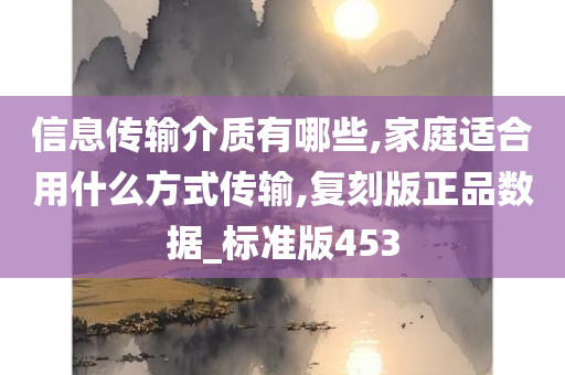 信息传输介质有哪些,家庭适合用什么方式传输,复刻版正品数据_标准版453