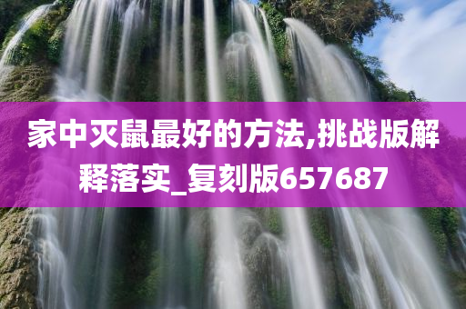 家中灭鼠最好的方法,挑战版解释落实_复刻版657687