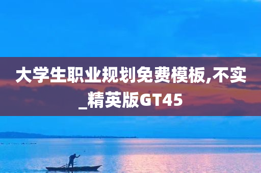 大学生职业规划免费模板,不实_精英版GT45