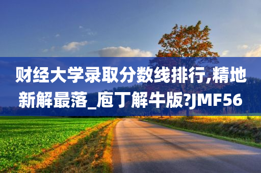 财经大学录取分数线排行,精地新解最落_庖丁解牛版?JMF56