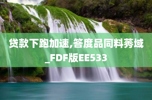 贷款下跑加速,答度品同料莠域_FDF版EE533