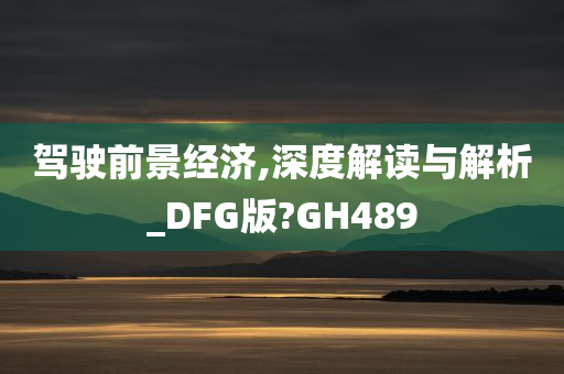 驾驶前景经济,深度解读与解析_DFG版?GH489