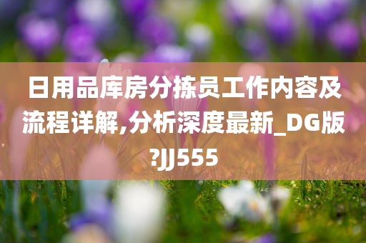 日用品库房分拣员工作内容及流程详解,分析深度最新_DG版?JJ555