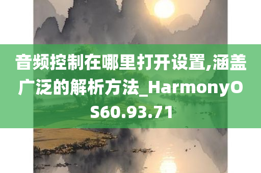 音频控制在哪里打开设置,涵盖广泛的解析方法_HarmonyOS60.93.71