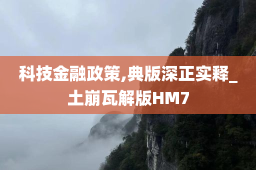 科技金融政策,典版深正实释_土崩瓦解版HM7