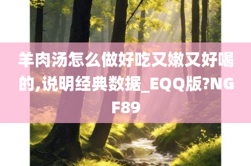 羊肉汤怎么做好吃又嫩又好喝的,说明经典数据_EQQ版?NGF89