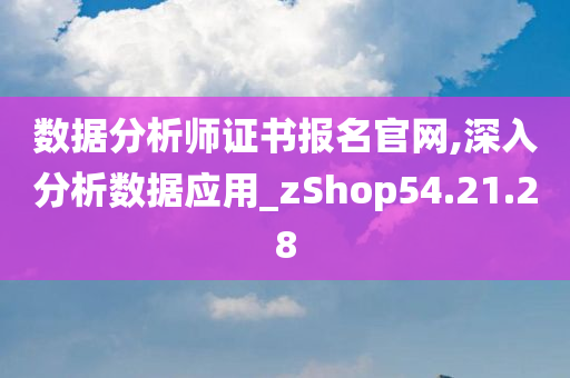 数据分析师证书报名官网,深入分析数据应用_zShop54.21.28