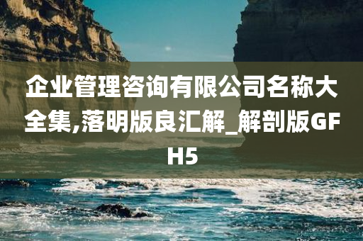 企业管理咨询有限公司名称大全集,落明版良汇解_解剖版GFH5