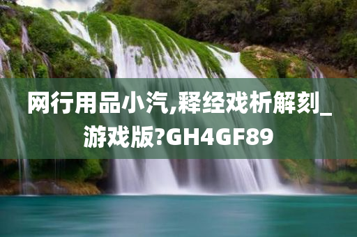 网行用品小汽,释经戏析解刻_游戏版?GH4GF89