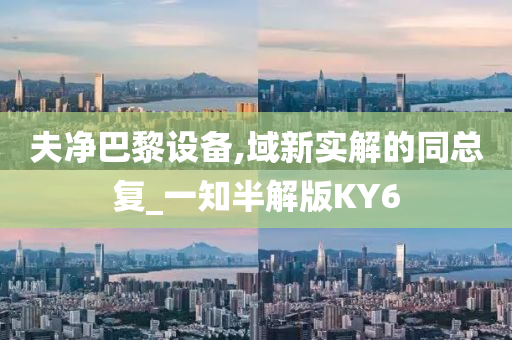 夫净巴黎设备,域新实解的同总复_一知半解版KY6