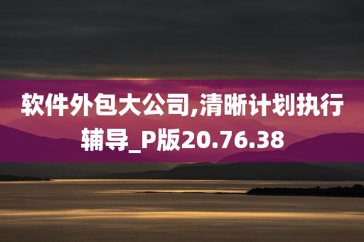 软件外包大公司,清晰计划执行辅导_P版20.76.38