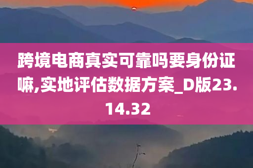 跨境电商真实可靠吗要身份证嘛,实地评估数据方案_D版23.14.32