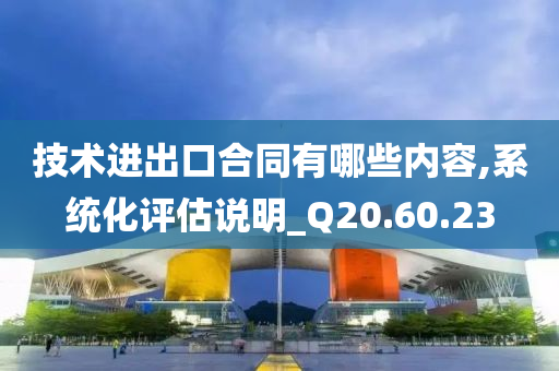 技术进出口合同有哪些内容,系统化评估说明_Q20.60.23