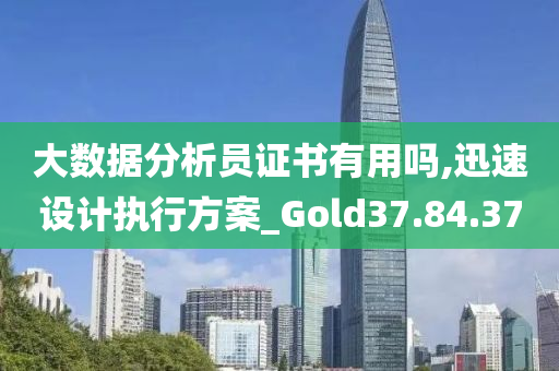 大数据分析员证书有用吗,迅速设计执行方案_Gold37.84.37