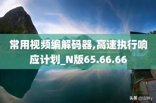 常用视频编解码器,高速执行响应计划_N版65.66.66