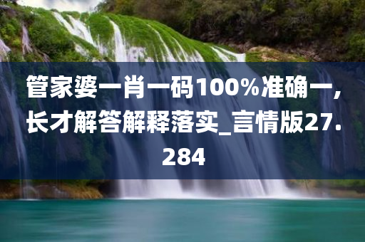 管家婆一肖一码100%准确一,长才解答解释落实_言情版27.284