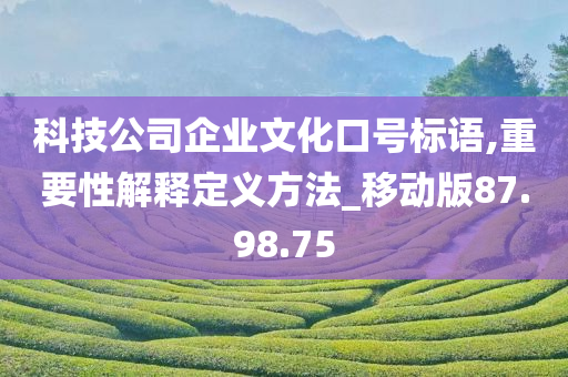 科技公司企业文化口号标语,重要性解释定义方法_移动版87.98.75