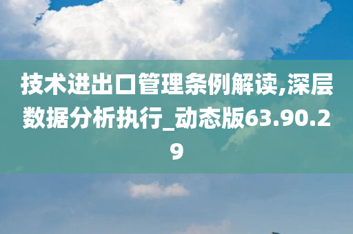 技术进出口管理条例解读,深层数据分析执行_动态版63.90.29