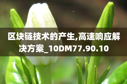 区块链技术的产生,高速响应解决方案_10DM77.90.10