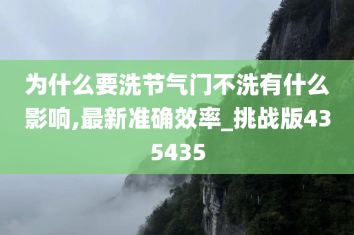 为什么要洗节气门不洗有什么影响,最新准确效率_挑战版435435