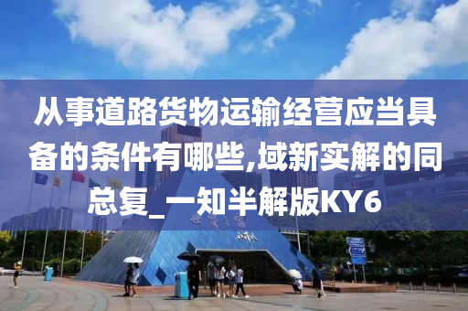 从事道路货物运输经营应当具备的条件有哪些,域新实解的同总复_一知半解版KY6