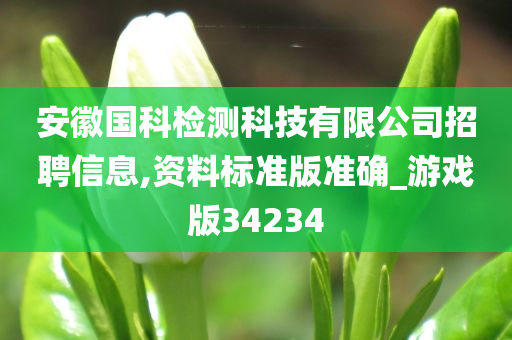 安徽国科检测科技有限公司招聘信息,资料标准版准确_游戏版34234