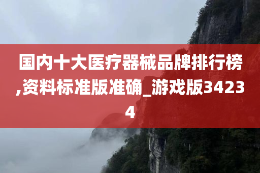 国内十大医疗器械品牌排行榜,资料标准版准确_游戏版34234