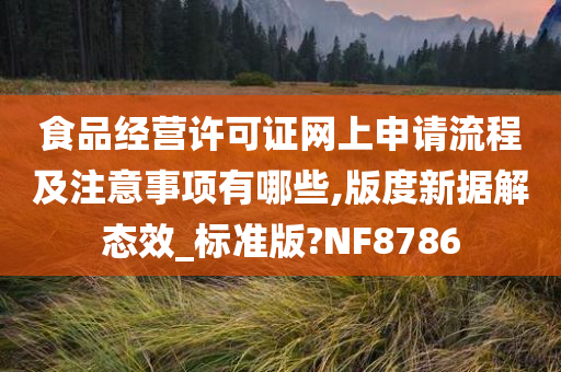 食品经营许可证网上申请流程及注意事项有哪些,版度新据解态效_标准版?NF8786