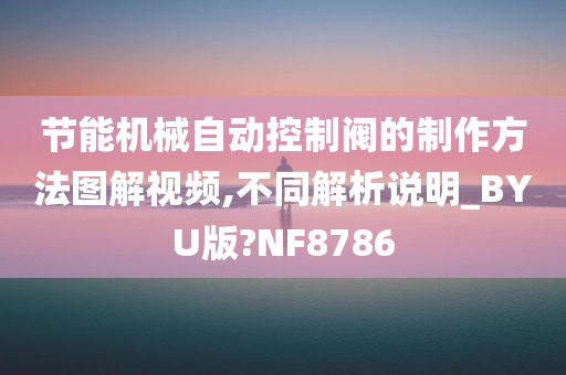 节能机械自动控制阀的制作方法图解视频,不同解析说明_BYU版?NF8786