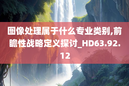 图像处理属于什么专业类别,前瞻性战略定义探讨_HD63.92.12