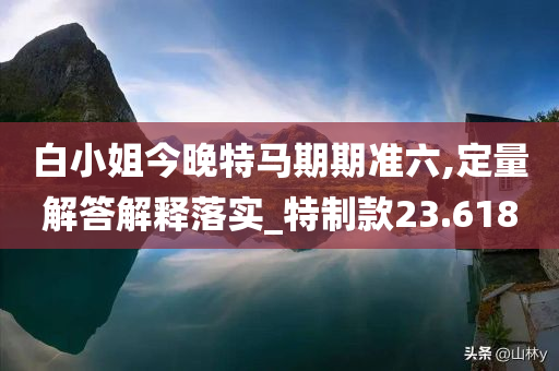 白小姐今晚特马期期准六,定量解答解释落实_特制款23.618