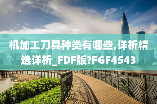 机加工刀具种类有哪些,详析精选详析_FDF版?FGF4543