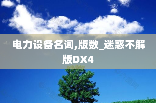 电力设备名词,版数_迷惑不解版DX4