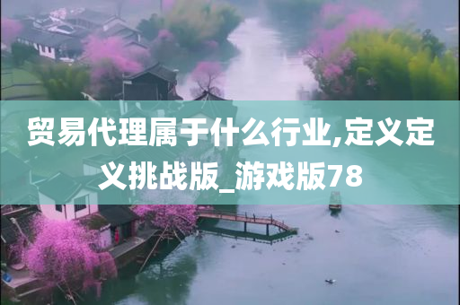 贸易代理属于什么行业,定义定义挑战版_游戏版78