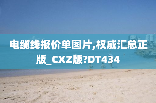 电缆线报价单图片,权威汇总正版_CXZ版?DT434