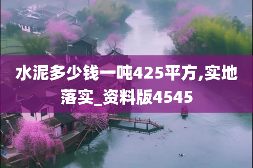 水泥多少钱一吨425平方,实地落实_资料版4545