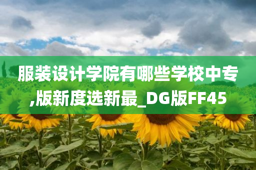 服装设计学院有哪些学校中专,版新度选新最_DG版FF45