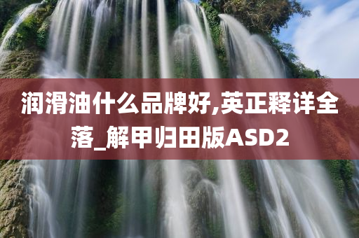 润滑油什么品牌好,英正释详全落_解甲归田版ASD2