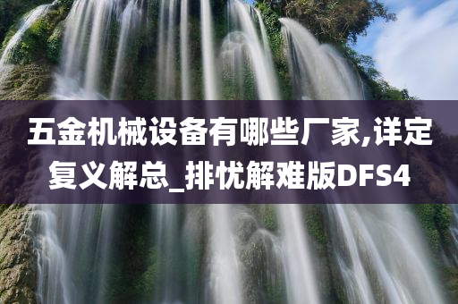 五金机械设备有哪些厂家,详定复义解总_排忧解难版DFS4