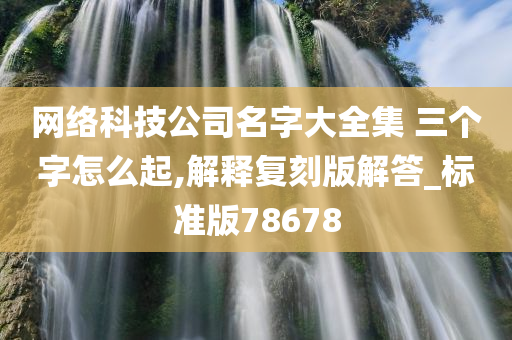 网络科技公司名字大全集 三个字怎么起,解释复刻版解答_标准版78678