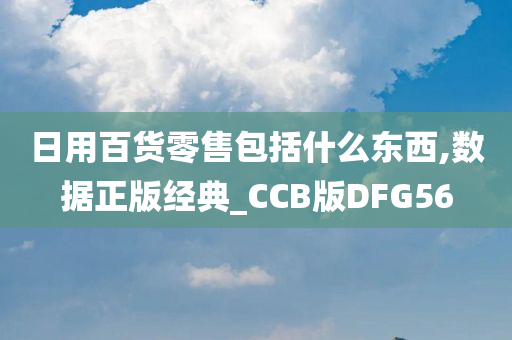 日用百货零售包括什么东西,数据正版经典_CCB版DFG56