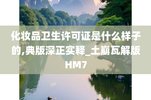 化妆品卫生许可证是什么样子的,典版深正实释_土崩瓦解版HM7