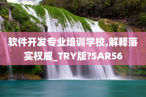 软件开发专业培训学校,解释落实权威_TRY版?SAR56