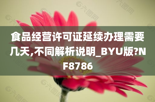 食品经营许可证延续办理需要几天,不同解析说明_BYU版?NF8786