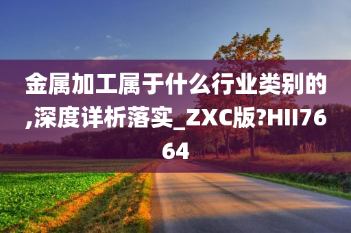 金属加工属于什么行业类别的,深度详析落实_ZXC版?HII7664