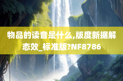 物品的读音是什么,版度新据解态效_标准版?NF8786